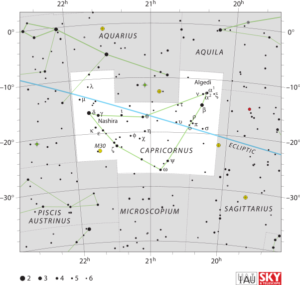 Localización de la constelación de Capricornio